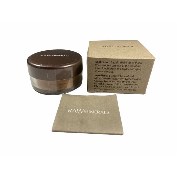RAW MINERALS FOUNDATION - MEDIUM 3 - 0.07 oz 2 Grams Loose Powder - New … - Picture 3 of 4